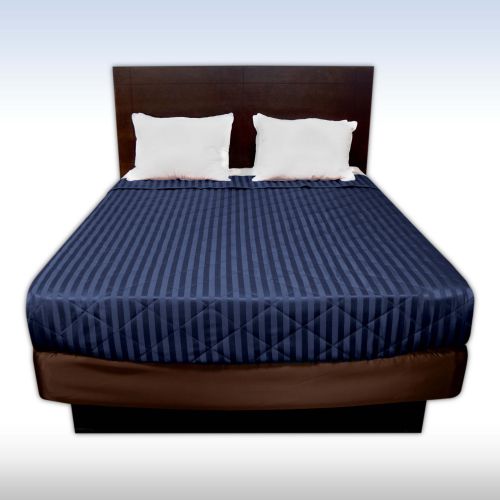 Quilted Coverlet, Navy, Queen 92x95