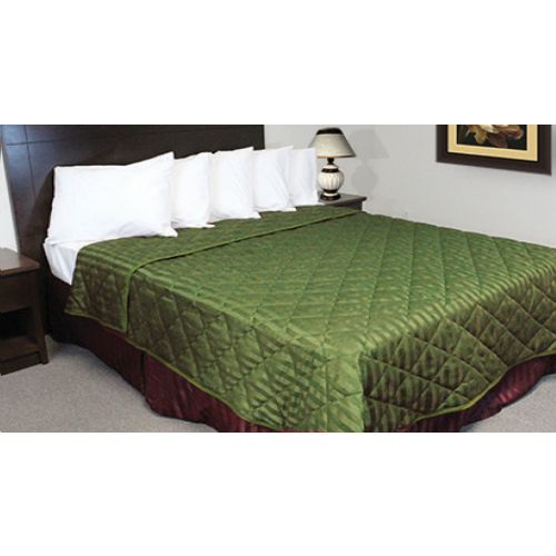 Quilted Coverlet, Olive, King 106x95