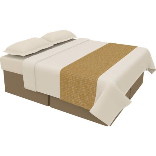 Travelodge, AF, Decorative Top Sheet w/ Integrated Scarf, Queen, Curry
