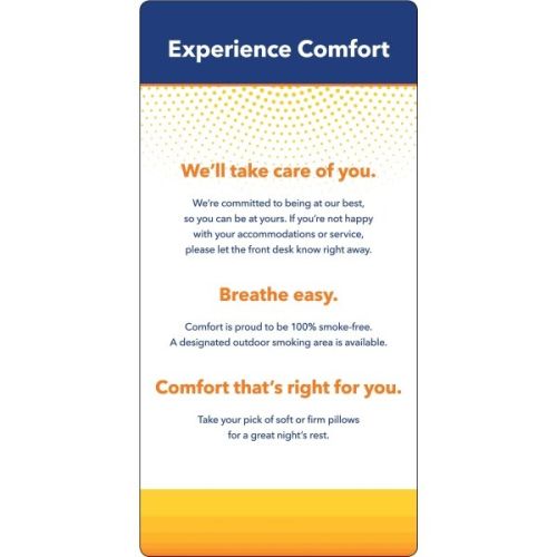 Comfort Guest Experience Satisfaction Card, 50/CS