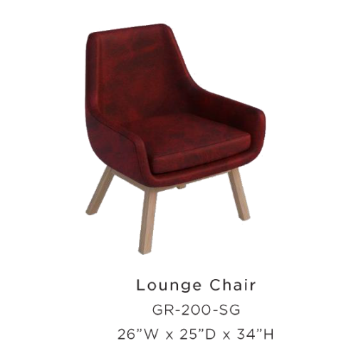 Super 8 Elev8te 2.0, Upholstered Vinyl Lounge Chair, Fil Doux: Taphouse/Oxblood