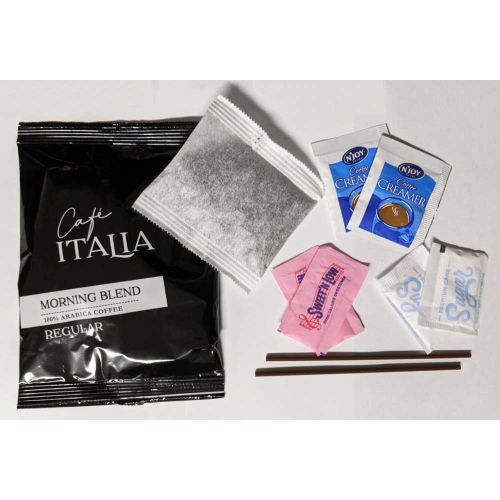 4 Cup Coffee Pods w/ Condiment Kit Combo, Regular, 120/CS