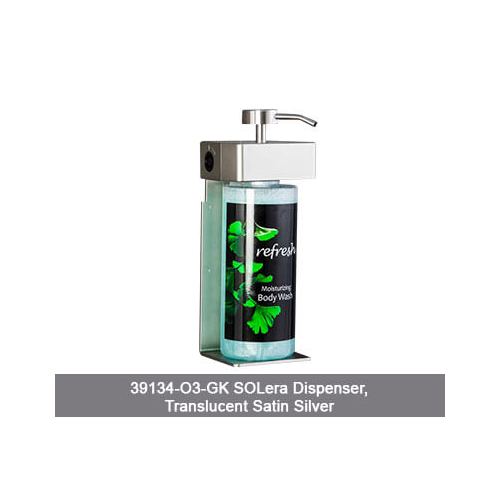 SOLera, Single Fixture, Oval Bottle, 12 oz, Stainless Steel