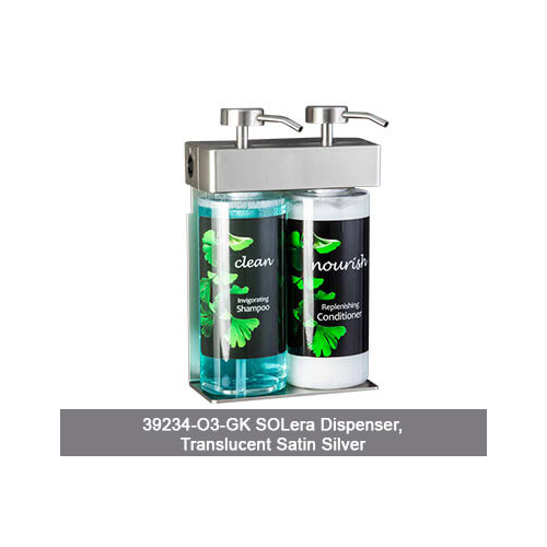 SOLera, Duo Fixture, Oval Bottle, 12 oz, Stainless Steel