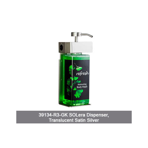 SOLera, Single Fixture, Rectangular Bottle, 15 oz, Stainless Steel