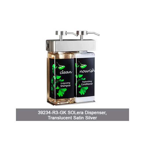 SOLera, Duo Fixture, Rectangular Bottle, 15 oz, Stainless Steel