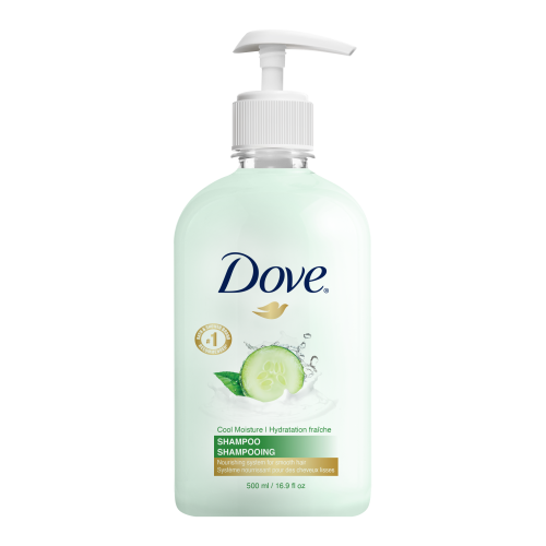 Dove 500mL Dispenser, Shampoo, Refreshing Cucumber, Non-Refill w/ Pump, 24/CS