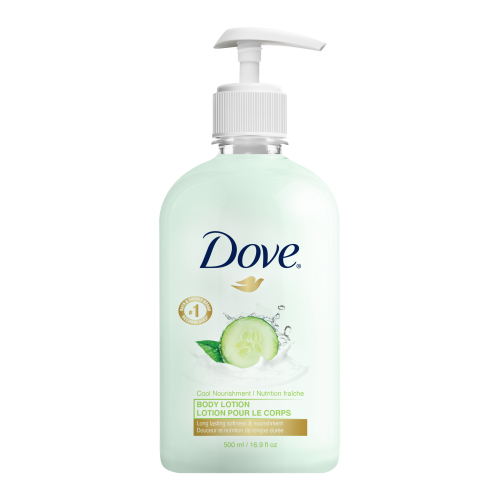 Dove 500mL Dispenser, Lotion, Refreshing Cucumber, Non-Refill w/ Pump, 24/CS