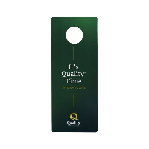 Quality Inn Do Not Disturb Sign, Doorknob Hanger 100/CS