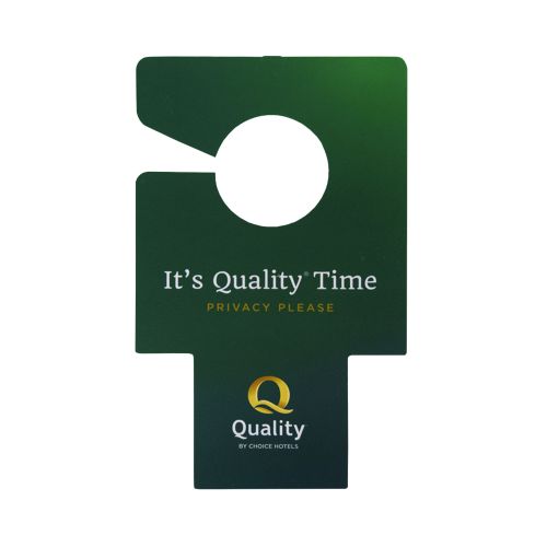 Quality Inn Do Not Disturb Sign, Door Hanger/Electronic Lock Insert, 100/CS