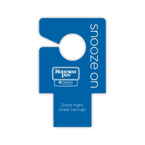 Rodeway Inn Do Not Disturb Sign, Door Hanger/Electronic Lock Insert, 100/CS