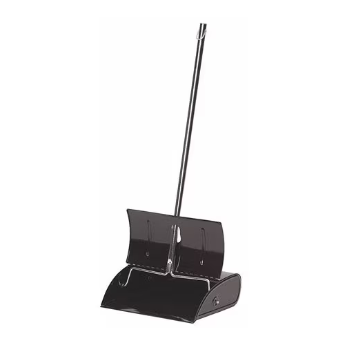 Long Handled Lobby Dust Pan, 12" Width, Black