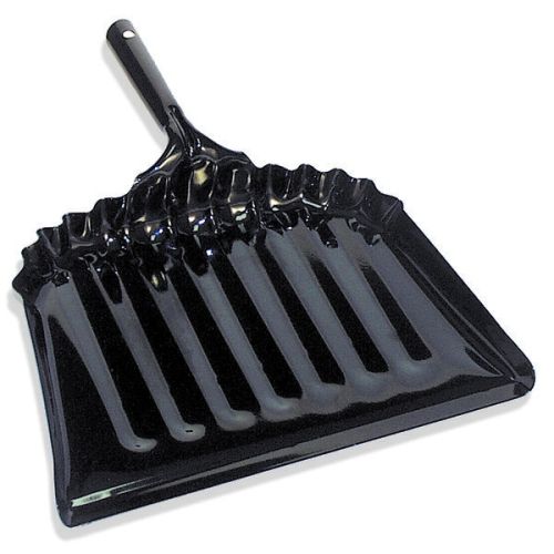 Metal Dust Pan, Black, Heavy Duty, 12"
