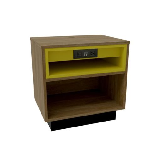 Days Inn, Dawn, DD/QQ Nightstand w/ Outlets (1 power, 1 usb), 24x15x24