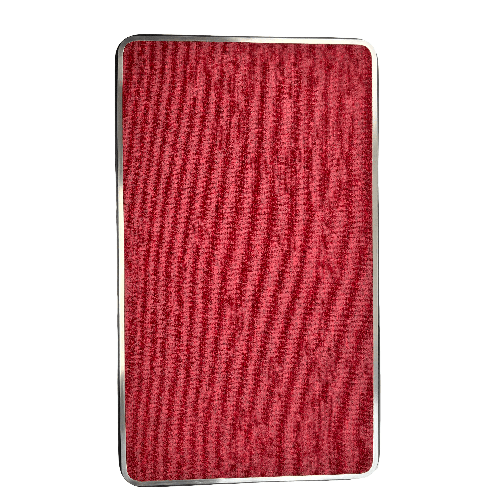 Luggage Cart Base, Red Carpet, Steel/Chrome Trim