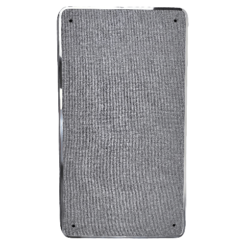 Luggage Cart Base, Gray Carpet, Steel/Chrome Trim