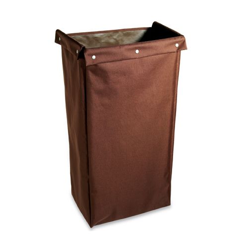 Housekeeping Cart Bag, Fold Over, Brown Canvas, Std 18”W x 30”L x 12”D