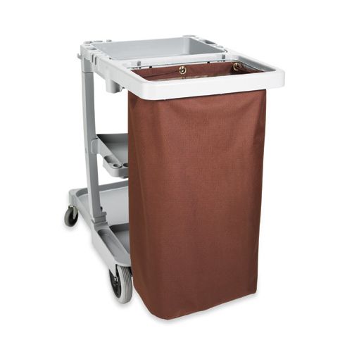 Bag for Rubbermaid & Plastic cart Grommets, Brown Canvas, Std 17”W x 33L x 11D