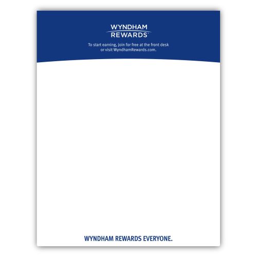 Wyndham Rewards, Memo Pads, 8 SH, 4.25 x 5.5, 500/CS
