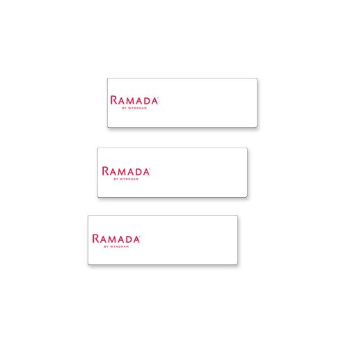 Name Tag Kit, Ramada, w/ Pin & Logo, 10/CS