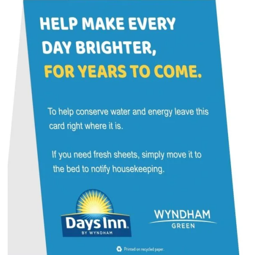 Days Inn, Conservation Linen Card, 100/CS