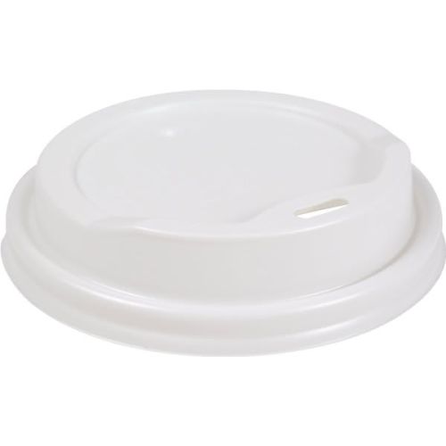 Plastic Lids for 10 oz Double Wall Cups, White, 1000/CS