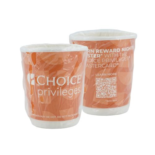 Choice Privileges Rewards Double Wall Cups, Wrapped, 9oz, 500/CS