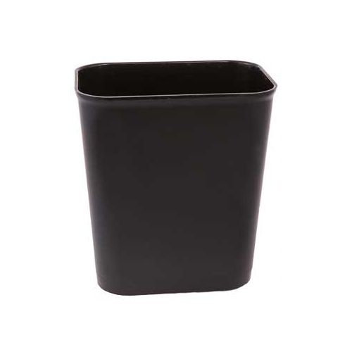 Wastebasket, Fire Resistant, Black, 14 QT