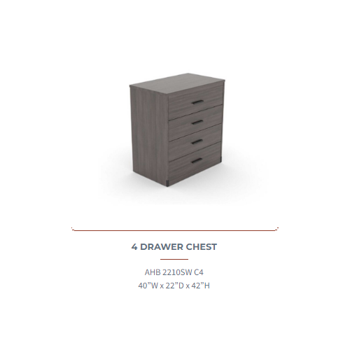 Quality Inn Elevated 4 drawer chest