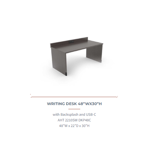 Quality Inn Elevated writing desk 48”wx30”h