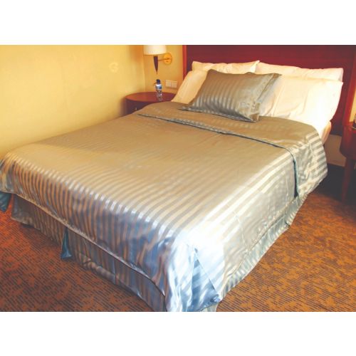 Closeout Duvet Cover, Aqua Poly Stripe, King