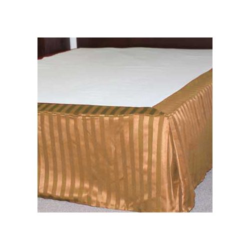 Bed Skirt, Camel Poly Stripe, Queen