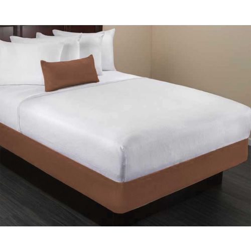 Box Spring Wrap, Brown Poly Stripe, 54x80-10.5 Full