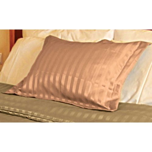 Pillow Sham, Camel Poly Stripe, King