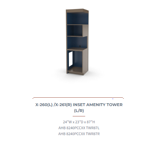 INSET AMENITY TOWER (L/R) AHB 8240PCCXX TWR87L