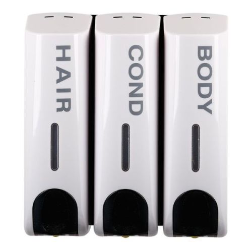 EcoSuite, Triple, Dispenser, Shampoo/Conditioner/Body, White