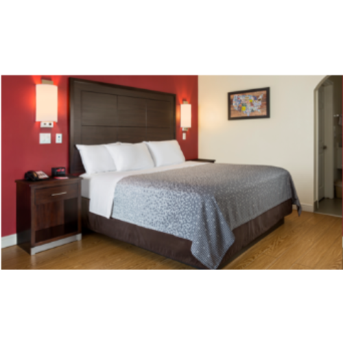 Econo Lodge, RL, Checkmate Printed Squares Coverlet, Steel Blue, Queen 90x95