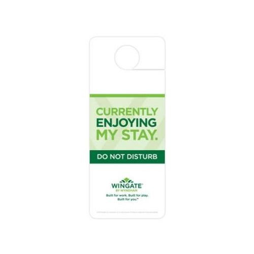 Closeout Wingate, Do Not Disturb Sign, Doorknob Hanger 100/CS