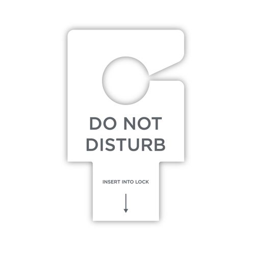 Do Not Disturb Sign, Door Hanger/Electronic Lock Insert, 100/CS