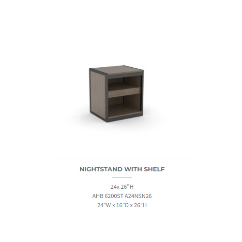  Quality Inn Select Nightstand with Shelf Large