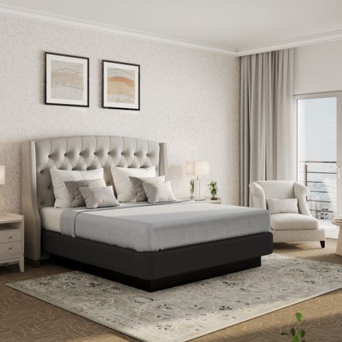 Quality Inn Coverlet, Ripple Functional Gray, Full XL 90x104