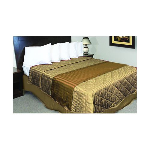 Closeout Gold Bed Scarf, Queen, 3 Border, 1cm, 26x90
