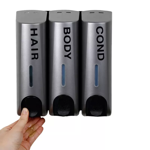 EcoSuite, Triple, Dispenser, Shampoo/Conditioner/Body, Gray