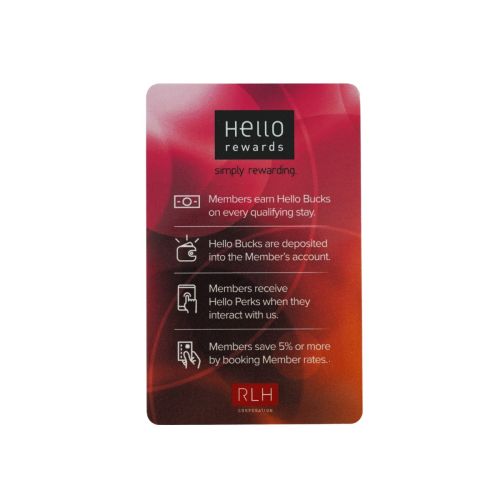 RLH Hello Rewards, Key Cards, 500/CS