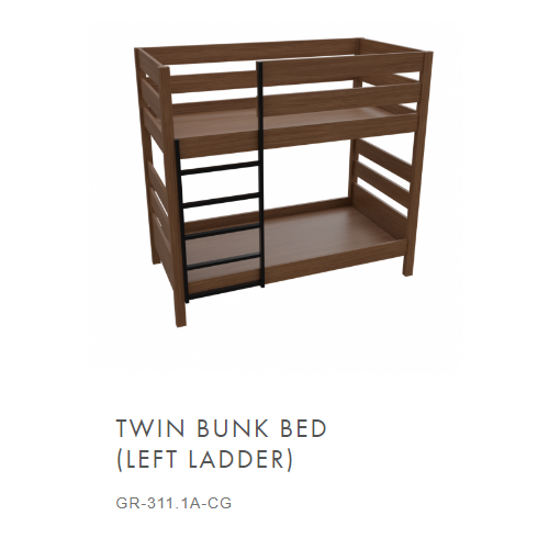 AmericInn Twin Bunk Bed ( Left Ladder GR-311.1A-CG