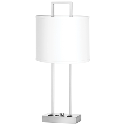 Econo Lodge Prestige Twin Table Lamp with 2 Outlets STX-1153TT