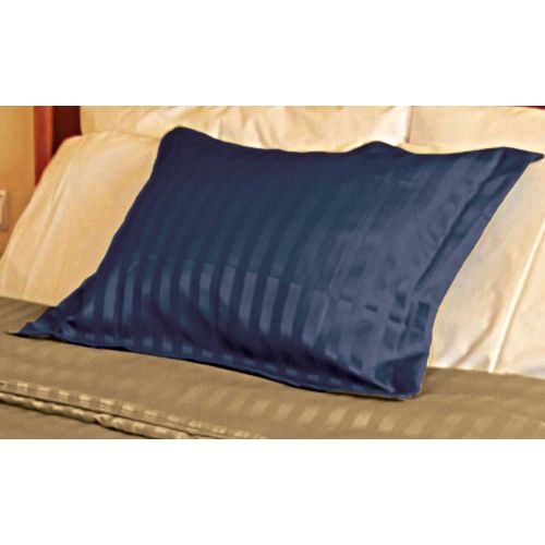 Pillow Sham, Navy Poly Stripe, King