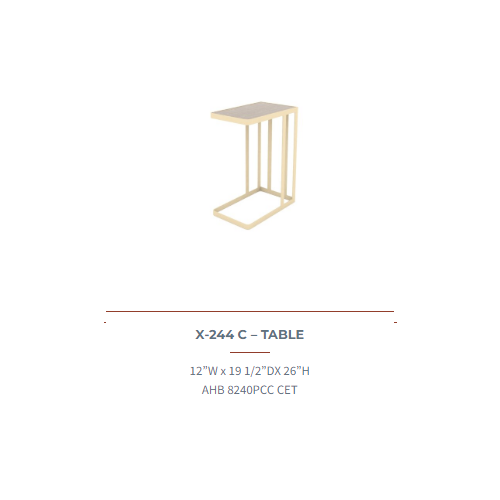 C – TABLE AHB 8240PCC CET