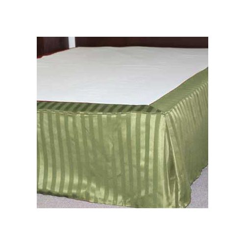 Bed Skirt, Olive Poly Stripe, Queen
