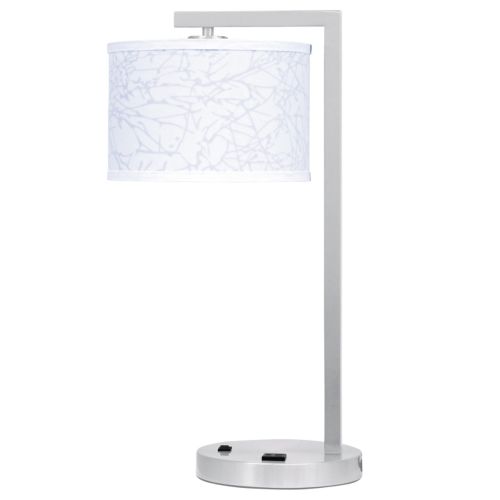 Mainstay Single Table Lamp with 1 Outlet STX-2452TS